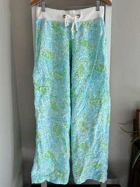Lilly Pulitzer - Linen Wide Leg The Beach Pant in Get Crackin’